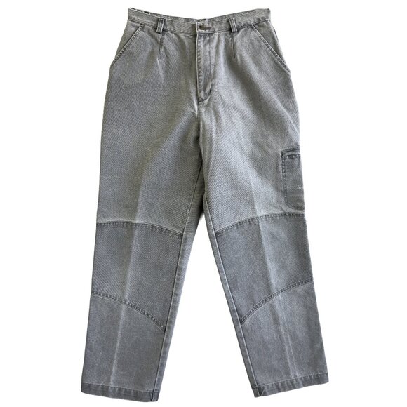 L.L. Bean Women's Utility Work Pants Gray Cotton Carpenter Style Size 8 PET - Picture 1 of 13